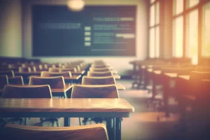 Empty Defocused Classroom